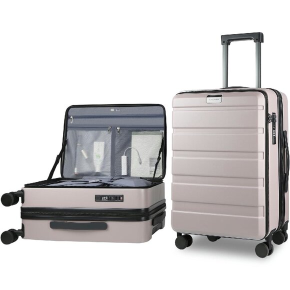 20-Inch Hard Shell Carry-On Luggage with Spinner Wheels & USB Port